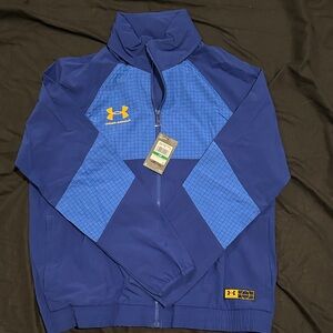 Under Armour Navy and Gold Grid Jacket